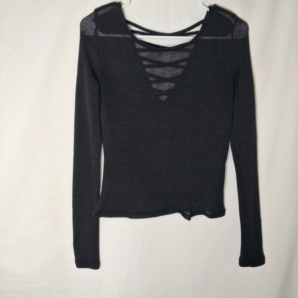 Criss cross back long sleeve top H&M